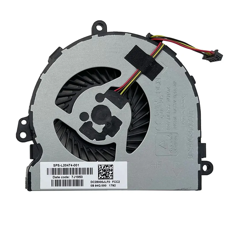 CPU Cooling Fan For HP 15-DB 15-DX 15Q-DX 15T-DS TPN-C129 C130 250 G7 255 G7 256 L20474-001