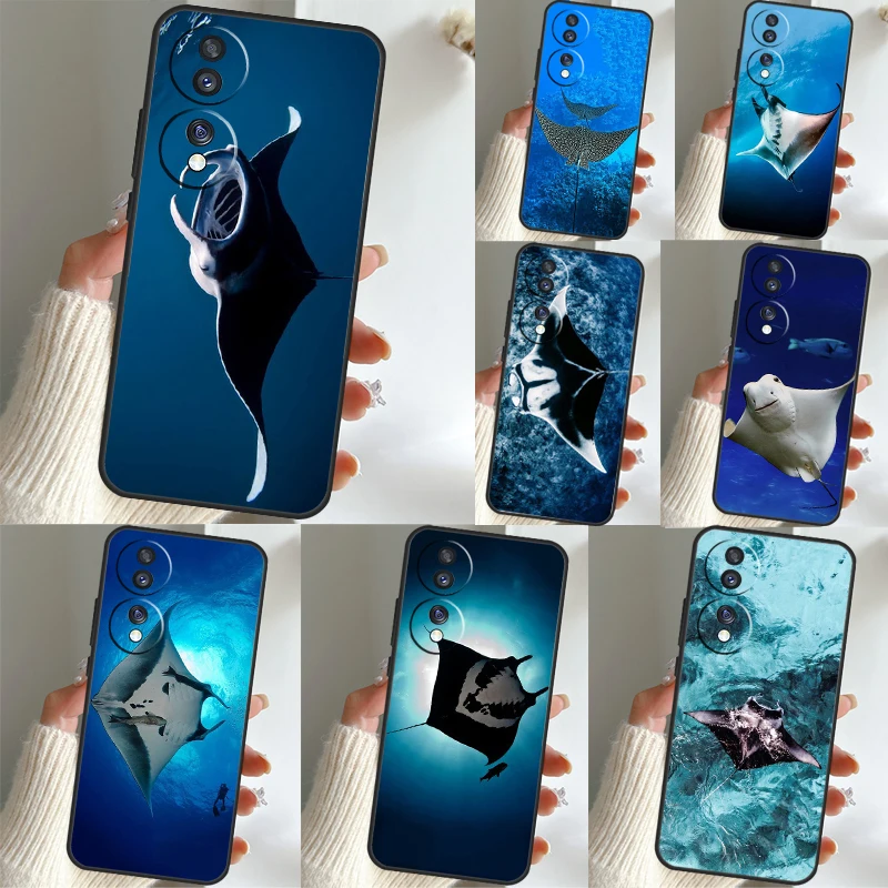 Animal Manta Ray Cover Per Huawei P30 P50 Pro P20 P40 Lite P Smart 2019 Nova 5T Honor X9A 50 70 X7 X8 Case