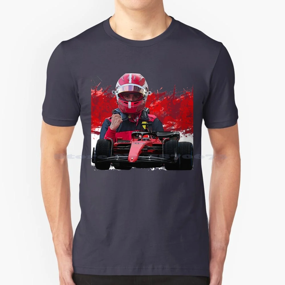 Charles Leclerc T Shirt 100% Cotone Tee Charles Leclerc 16 Scuderia Charles Leclerc 2022