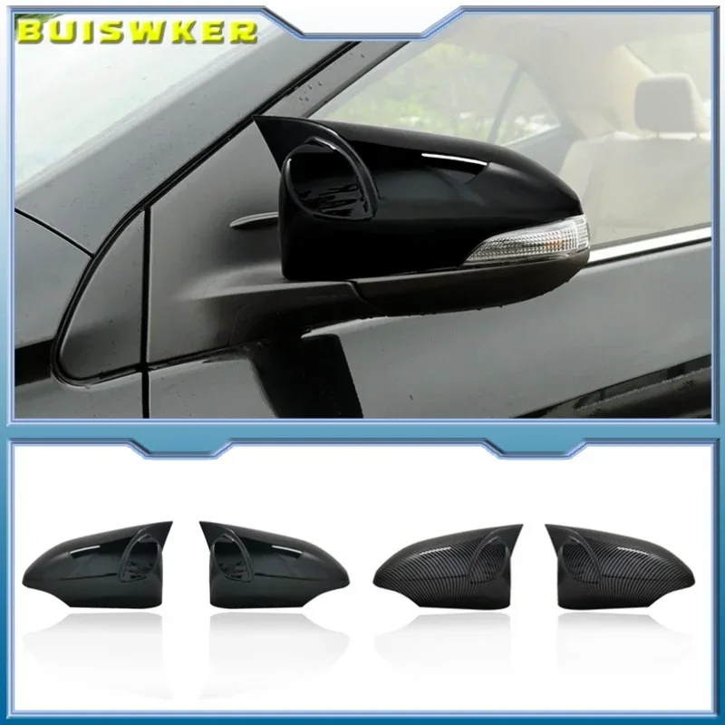 

For Toyota Corolla 2014 2015 2016 2017 RearView Mirror Case Cover Carbon fiber pattern or Black Cover