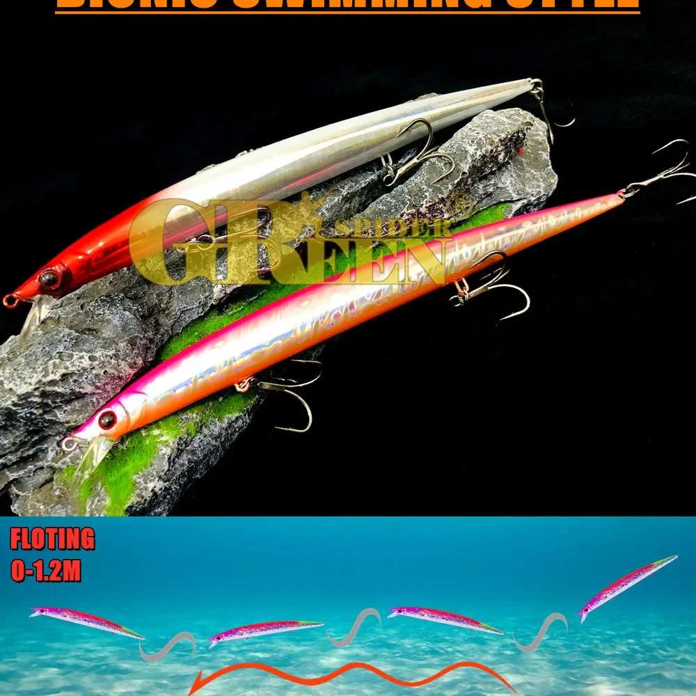 GRS 205mm 34.5g Floating Sea Spinning Bait Rockfishing Trolling Minnow  Swimbait For Trout Bass Lure - AliExpress