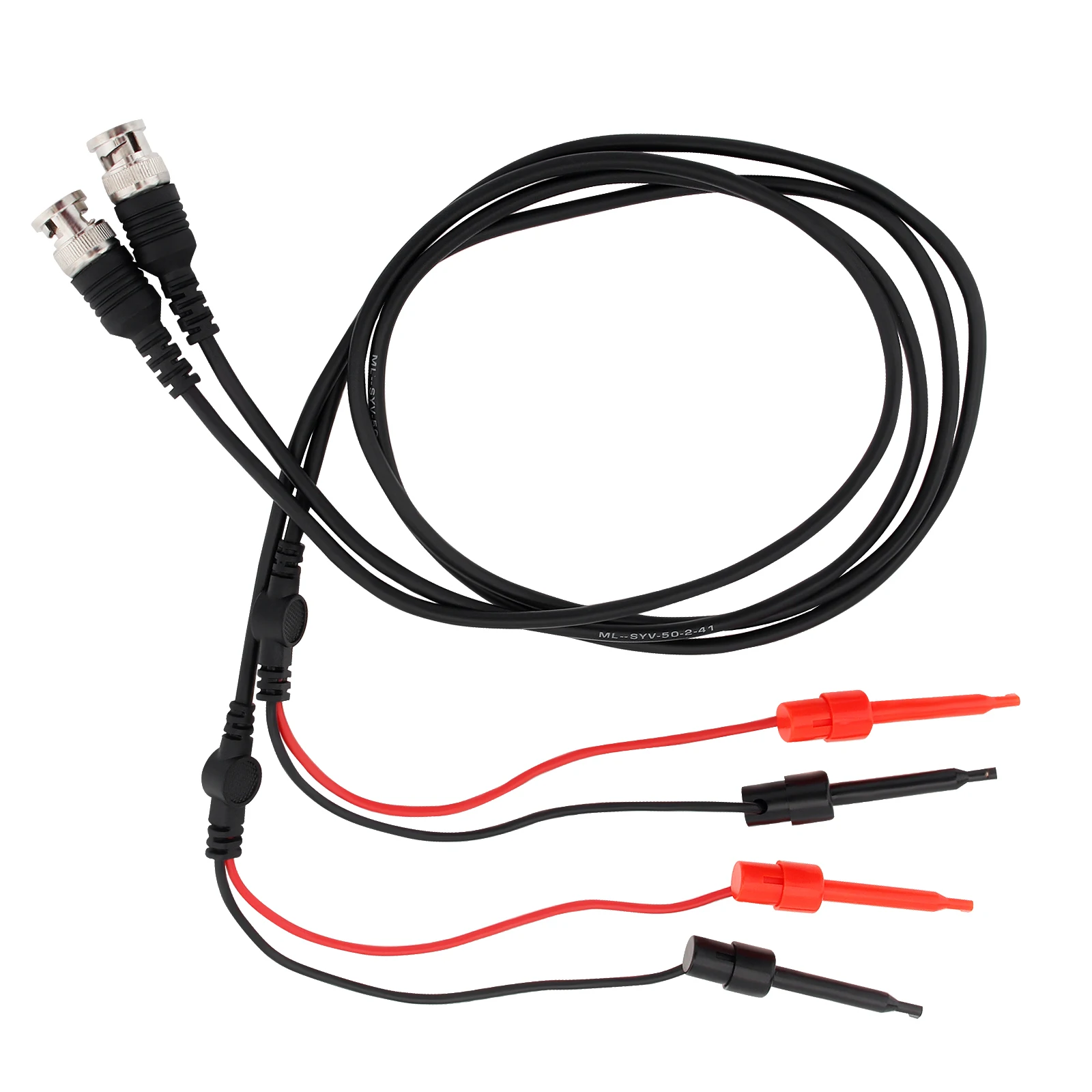 Description Picture 6 of item2pcs BNC Male Plug Q9 to Dual Testing Hook Clip Test Probe Coaxial Cable Line for Oscilloscope Measure Instruments