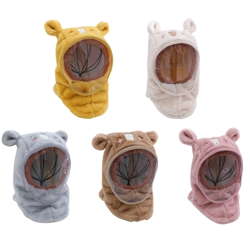 

Winter Neck Warmer+ Anti-droplet Bear Hat Russian Hat Face Ear for Kids Girls Boys Anti-droplet Mask