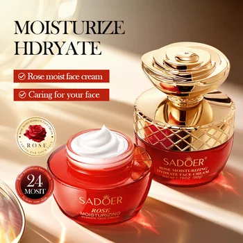 Crema idratante alla rosa: idratante alle piante appositamente progettato per pelli secche e sensibili