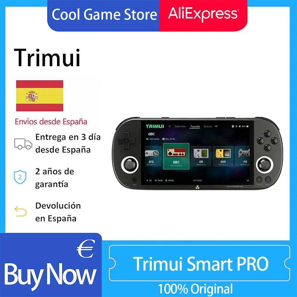 Console de jeu rétro portable Trimui Smart Pro, écran IPS 4,96 pouces, système Linux, joystick RGB 1 Console de jeu rétro portable Trimui Smart Pro, écran IPS 4,96 pouces, système Linux, joystick RGB 1
