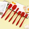 6 Pieces Silicone Spatula Food Grade for Baking Cooking Cake Frosting Kit Heat Resistant Non Stick Kitchen Baking Tool 2