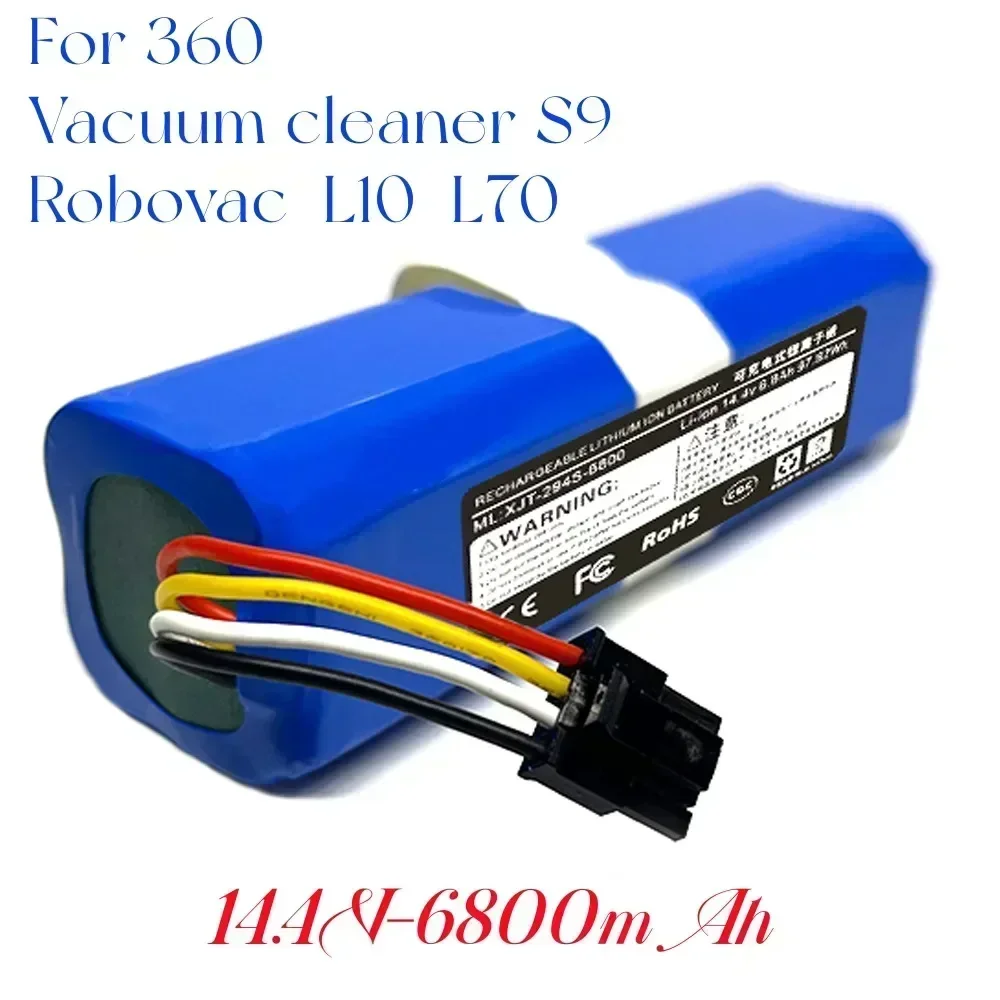 

Suitable For Qihu 360.S9 Robot Vacuum Cleaner, Original Accessory. 18650 Rechargeable Lithium Battery, 14.4V-14.8V,. 6800mAh