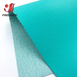 Litchi PU Leatherette Vinyl Fabric for DIY Crafting and Sewing Projects - Waterproof Faux Leather Roll (6 turquoise blue)