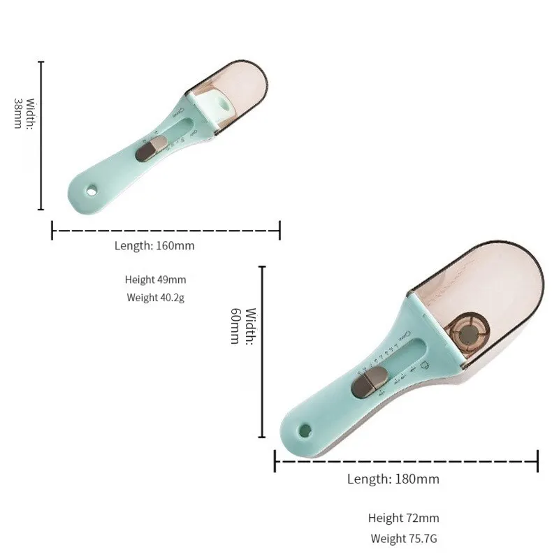 Measuring Spoon Set 2PCS Measuring Spoon Set Kitchen Tools Plastic Milk Powder Graduated Spoon Baking Tools Accurate Measuring Device