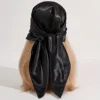 Solid Color Large Bandana Classic Satin Square Scarf Women Imitation Silk Neckerchief Windproof Shawl Head Wrap Hair Accessories 6
