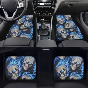 MODAUTO Europe S.L. Tapis de sol en caoutchouc de jeu de voiture universel,  tapis adaptable, accessoires de voiture 4 éléments noirs, bleus, argentés.  Anti-ALD imitation métal. Tapis découpés - AliExpress