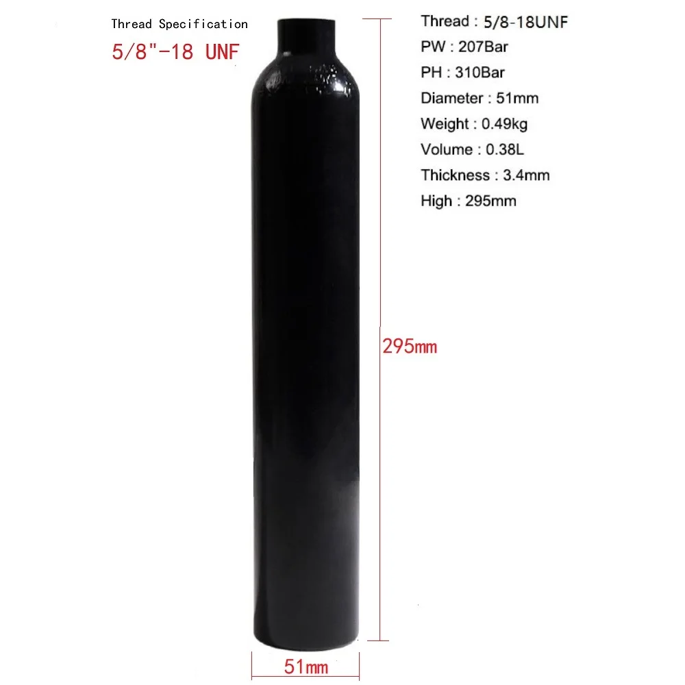 CO2 Tank 0.38L for Aquarium