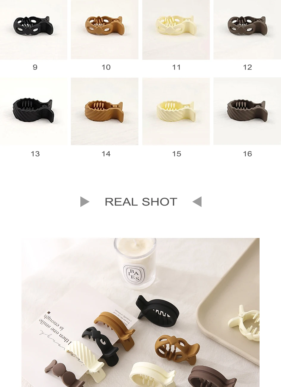 Mini Haarspange Krallenclip 5cm matt rutschfest für Pferdeschwanz, kleines Haaraccessoire für Frauen und Mädchen – Detail 7