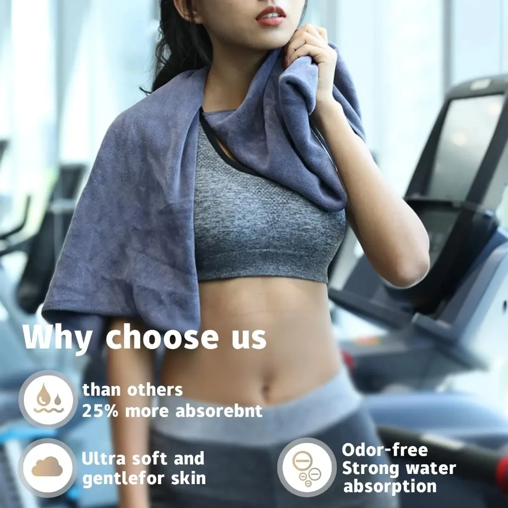 Sports Towel 42*95cm Microfiber Gym Yoga Exercise Swimming Fitness Fast Drying Cooling Non-slip Beach Running Body Sweat