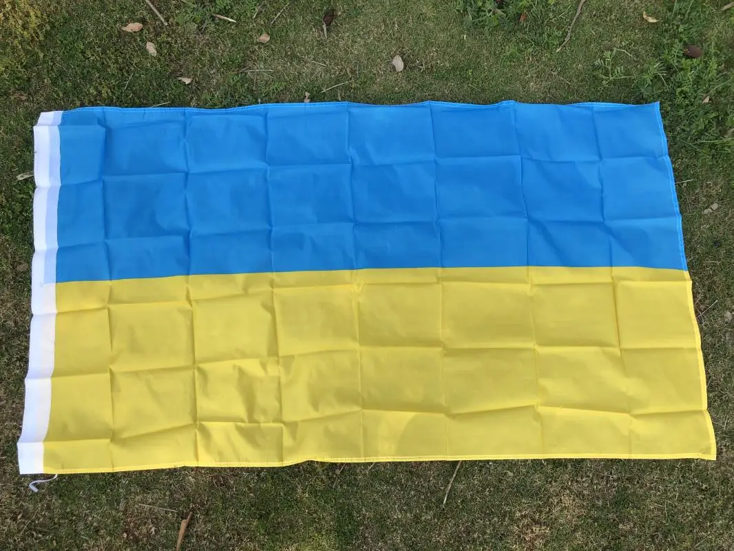 shoot 3ft x 5ft popular new Ukrainian flag 90x150cm 3x 5ft polyester Ukrainian flag anime halloween costumes