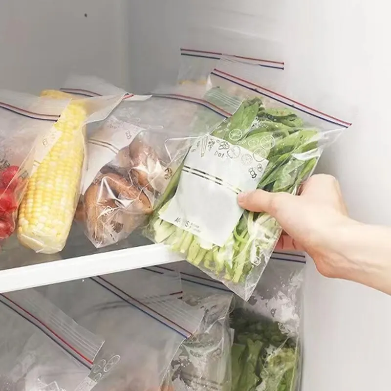 Fresh Keeping Bags 40pcs Food Preservation Bags Home Travel Transparent Sealing Ziplock Storage Bag Dividing Bags For Fruit Vegetables Meat