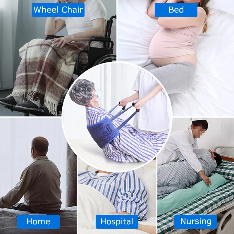 Lefeke Comfort Sling Seated Position Assist Sling Nursing Staff Horizontal Position Transfers Elderly Bedridden Safety Sling 6