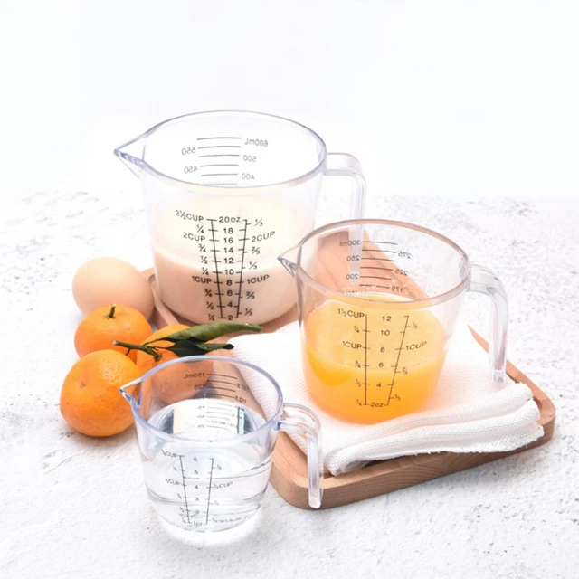 Plastic Measuring Cups Metering Cup Nesting Stackable Baking Tool  250/500/1000ml