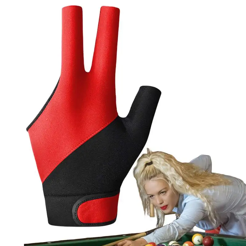 

Дышащие бильярдные перчатки износостойкие профессиональные нескользящие спортивные перчатки с 3 пальцами аксессуары для бильярда для женщин мужчин новичков
