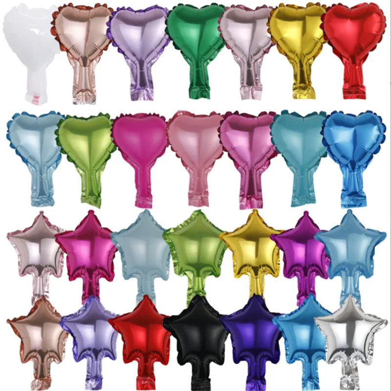 

50PCS 5 Inch Peach Heart Balloon Mini Pentagonal Star Version Aluminum Film Balloon Wedding Party Wedding Room Decoration