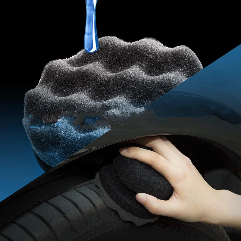 Car Wax Polishing Sponge Hexagonal Grip Applicator Hand Tire Wax Sponge High Density Foam Sponge For Auto Waxing Accessories 6