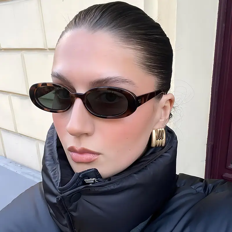 Small Oval Sunglasses for Women's Vintage Design Sun Glasses Shades Female Sexy Retro Punk Men Sunglass Outdoor Trendy Eyewear - Image 3