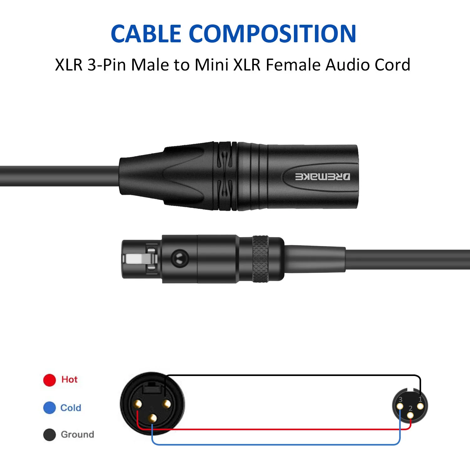 fone de ouvido adaptador cabo mini xlr