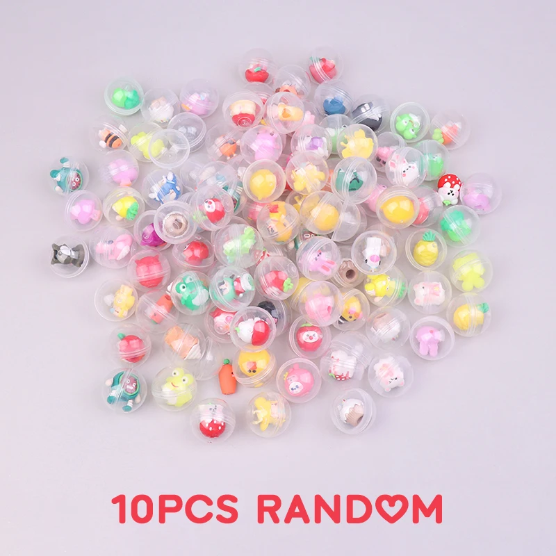 

10Pcs 32mm Children Mini Little Animal Toys Funny Pet Ball Egg Little Dolls Gift Capsule Toys For Vending Machine