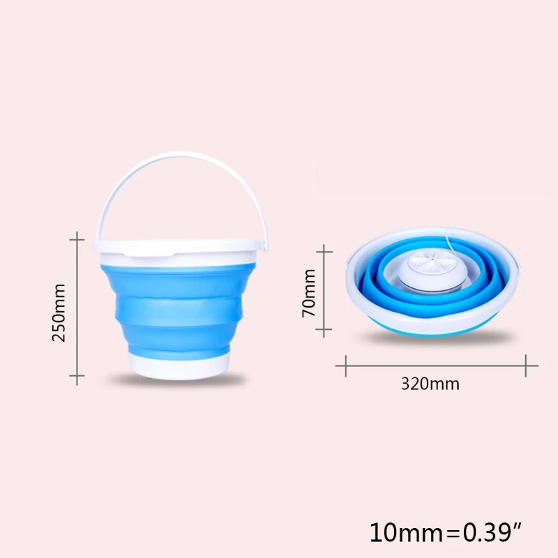 mini lavatrice pieghevole portatile da 10 litri capacità per turbina nuova Dropship