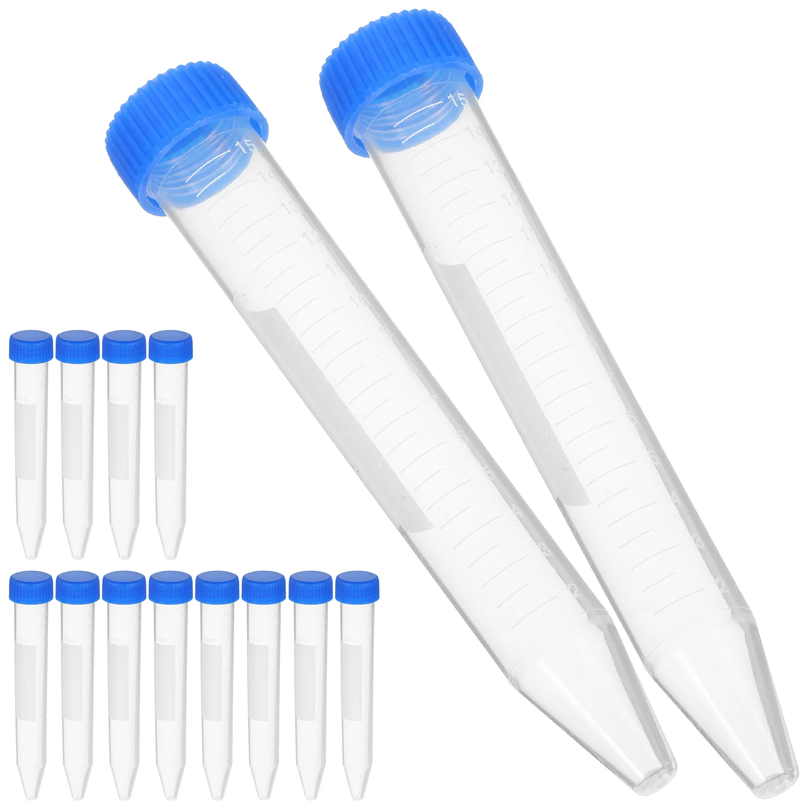Centrifuge Tube Container, 50 Pack 15ml Test Tubes with for Sample Storage Container,- Leak Pointed Can Laboratory
