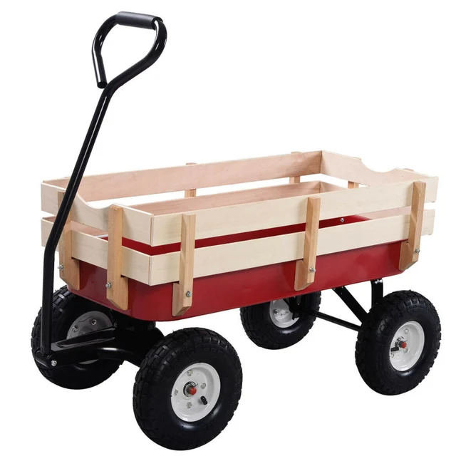 Kültéri Kocsi Minden Terepen Húzza Meg A 10 "-Es Fatorlátot Gumiabroncsok Gyerekkertet （Redred+Fehér - Image 6