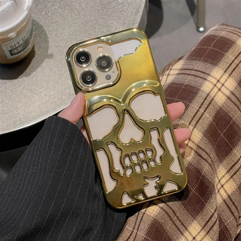Luxury Skeleton Skull Shockproof Phone Case with Camera Protector