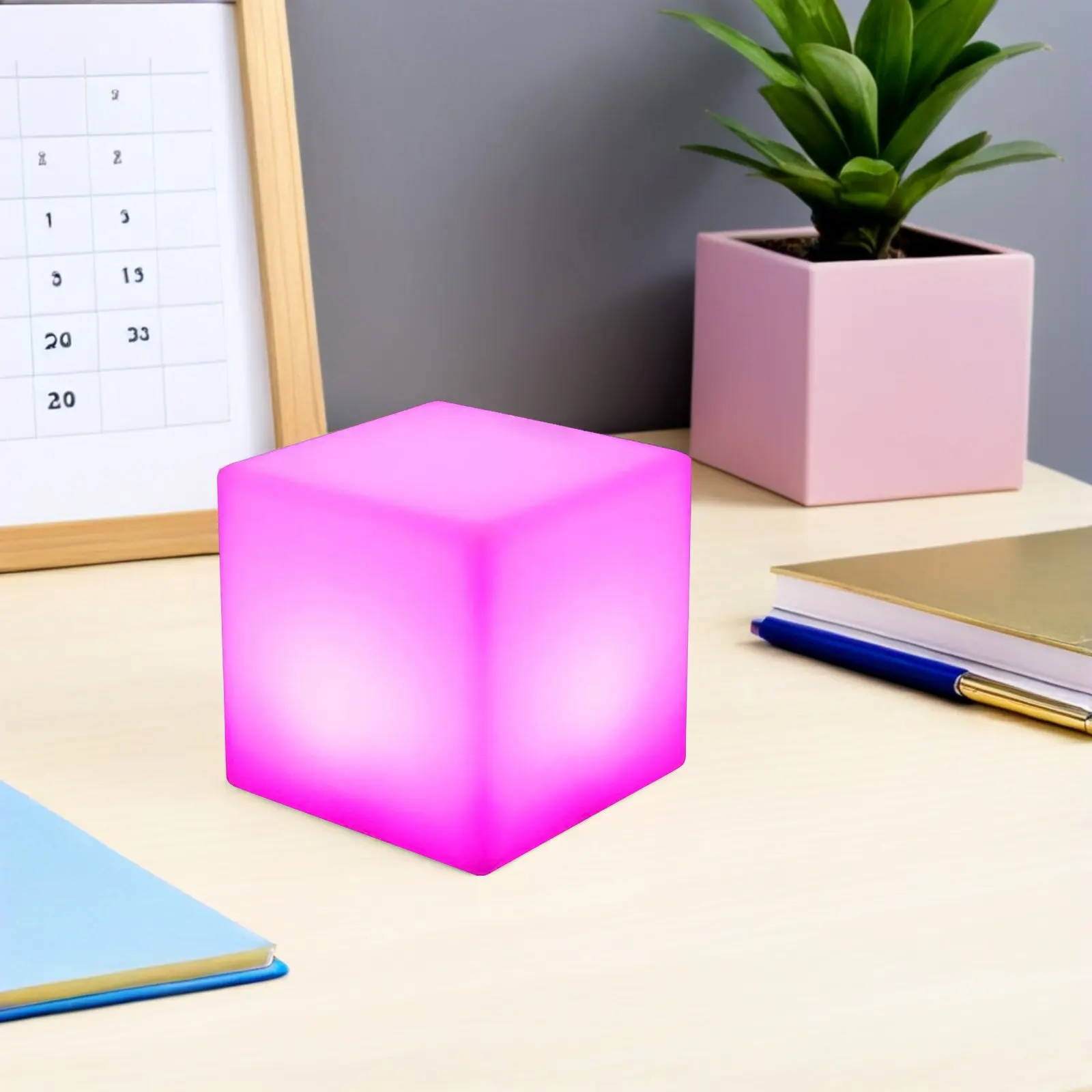 1Pcs 10Cm LED 큐브 라이트 방수 Rgb 장식 램프 야외 실내 다기능 의자 라이트 16 색 변경 4 플래시