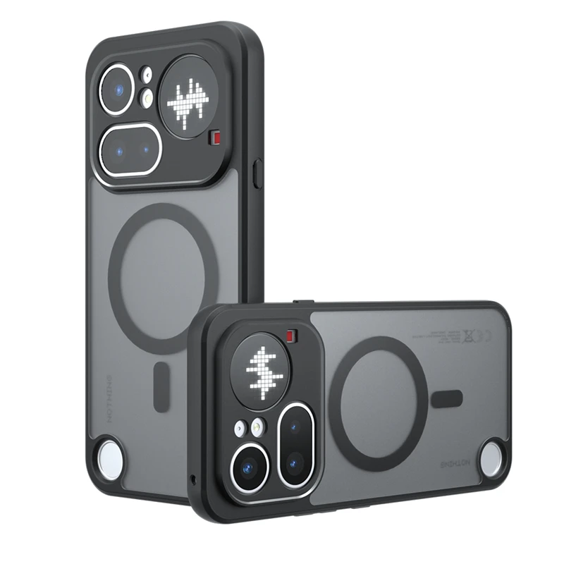 Magnetic Shockproof Matte Clear Hard Back Case with Acrylic Protective Shell