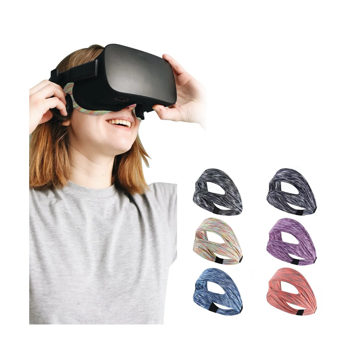Защитная маска для глаз VR, дышащая пот-лента, гарнитура виртуальной реальности для Quest 2, оранжевая