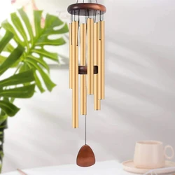 Elegant 26 Outdoor Wind Chimes for Farmhouse and Garden Decor (Gold)