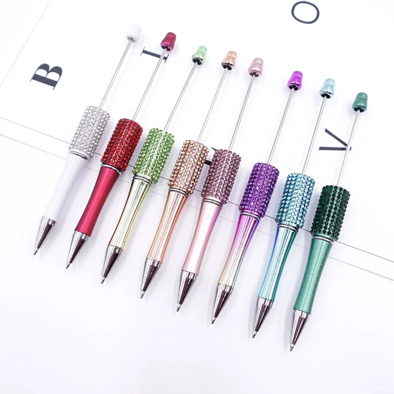 

84Pcs Diamond Beaded Pen DIY Colorful Beadable Ballpoint Pens Student Stationery Pens for Writing School Office Supplies