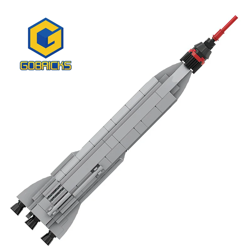 MOC Space 1:110 Scale Rocket Building Blocks Kit Universe Man Carrying Rocket Vehicle Bricks Toy For Children Birthday Gift 2024 1