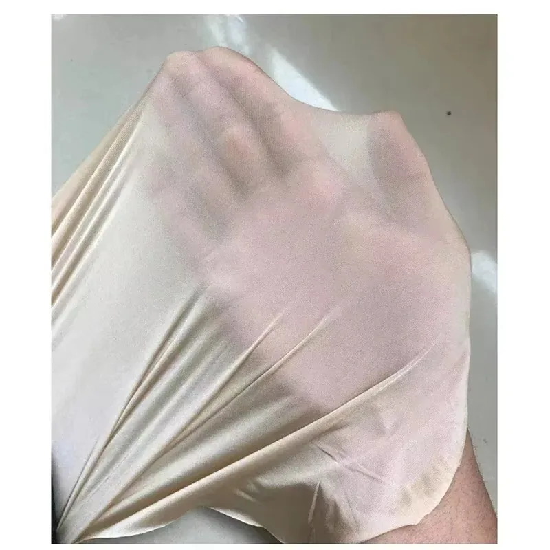 Flesh-colored Four-sided High-stretch Fabric Thin Transparent Spandex Stockings Underwear See-through Fabric
