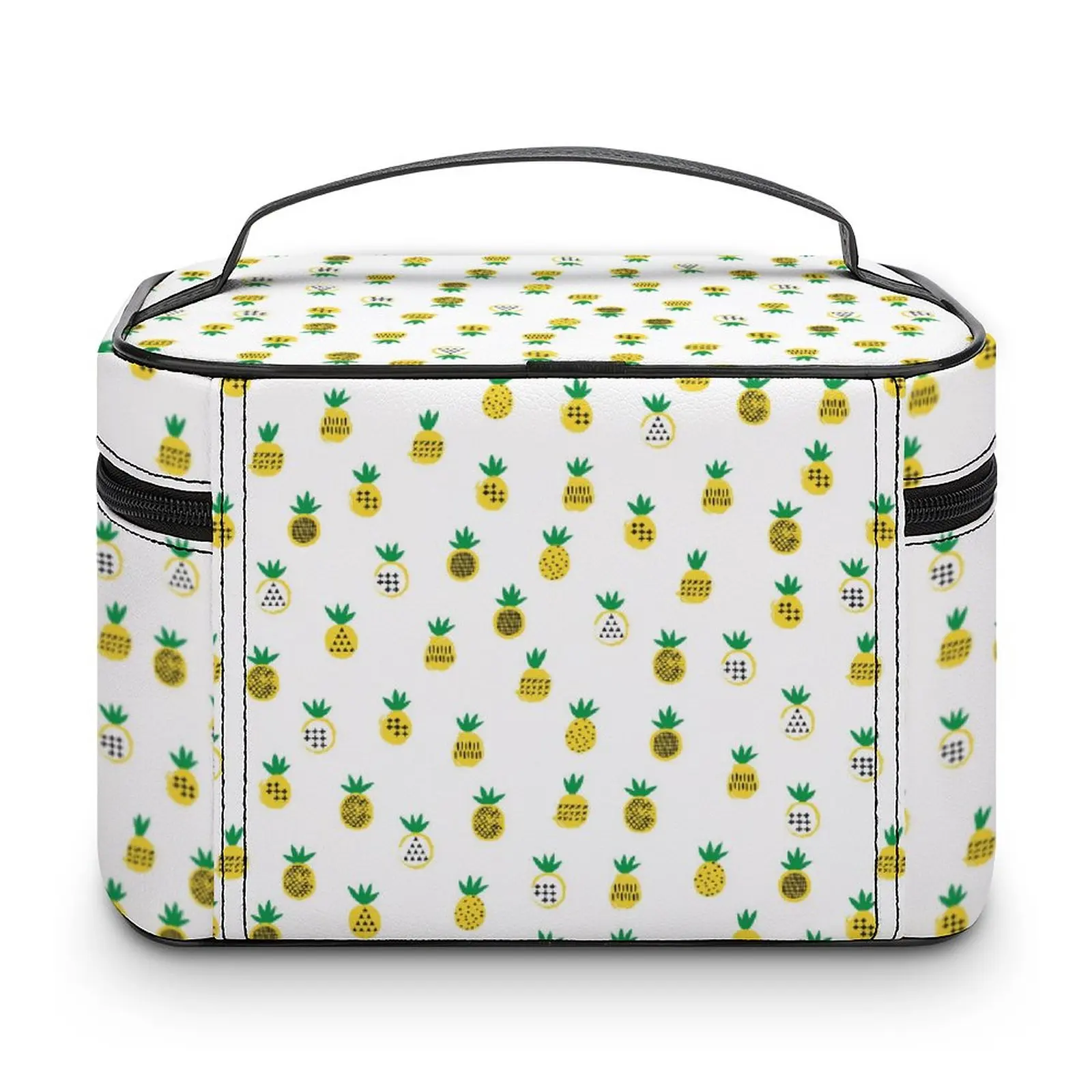 Customized Pattern Makeup Bag Pineapple Print Makeup Bag Women Multifunction Cosmetic Bag Toiletries Organizer Storage Wash Bag