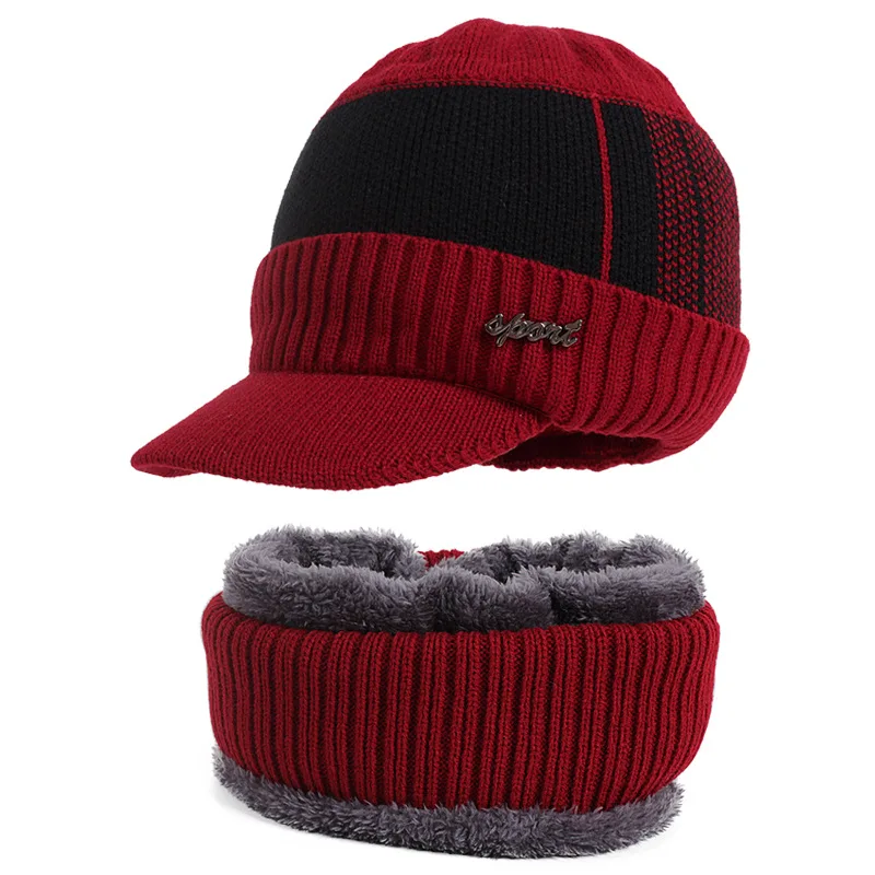 Hats For Skullies Beanie Winter Cap Men Women Wool Scarf Caps Set Balaclava Mask Gorras Bonnet Knitted Hat_voghion.com