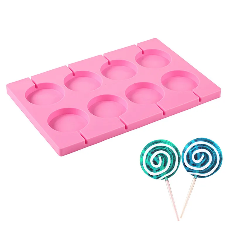 Large Round Silicone Lollipop Molds Chocolate candy pop Fondant Mould