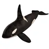 50- 130cm New Simulation Big Killer Whale Doll Pillow Soft Cartoon Stuffed Orcinus Orca Fish Plush Toy  Kids  Holiday Gifts 4