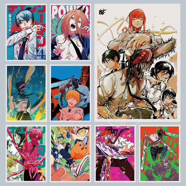 Anime japonês Motosserra Homem Pôsteres, HD Print Canvas, Manga Decoração  Do Quarto, Poster Kids Room Estética, Unframed Presente