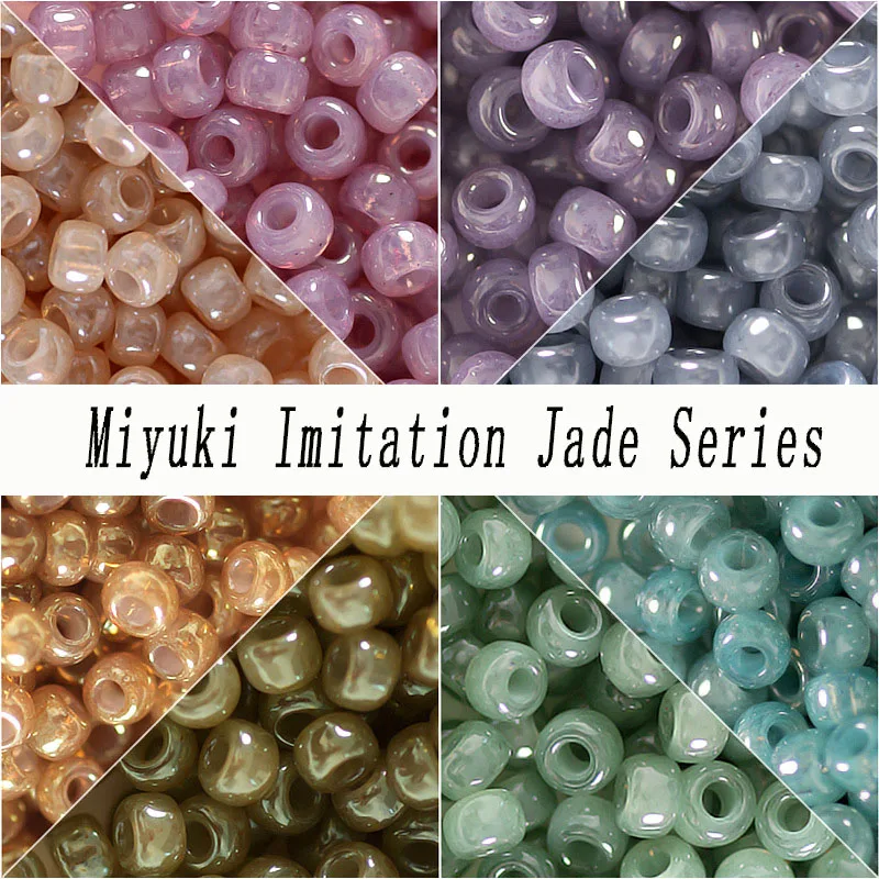 

1.5/2/3mm Japanese Miyuki Imitation Jade Glass Beads Rice Beads Are Used To Make Jewelry Bracelets Necklaces And Loose Beads