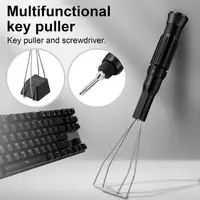 2 in 1 Keyboard Key Keycap Puller Universal Mechanical Keyboard Key Caps Removal Tool Portable Metal Phillips Screwdriver 1