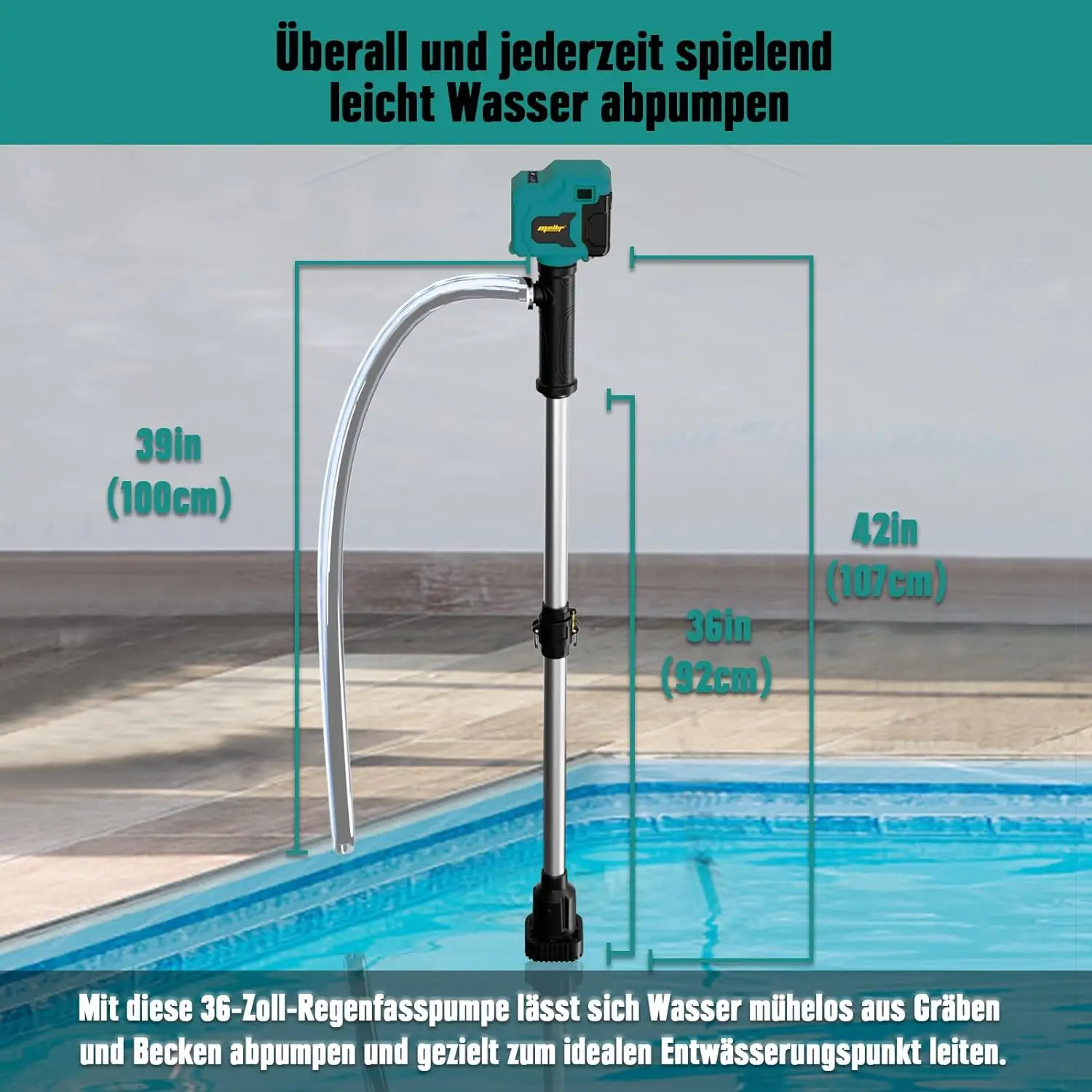 Draagbare Waterpomp met Douchekop