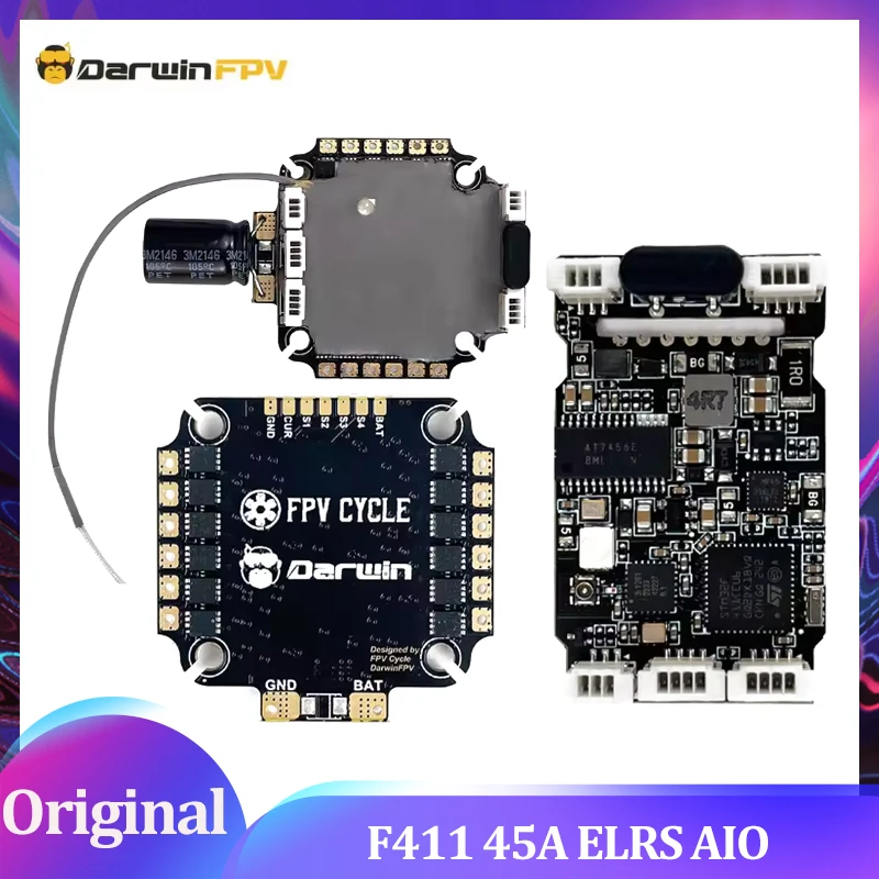 DarwinFPV F411 45A ELRS AIO CineApe35 Интегрированная поддержка ELRS 2.4G для установки O3/VISTA/HDZERO/Avatar и других цифровых видеопередатчиков