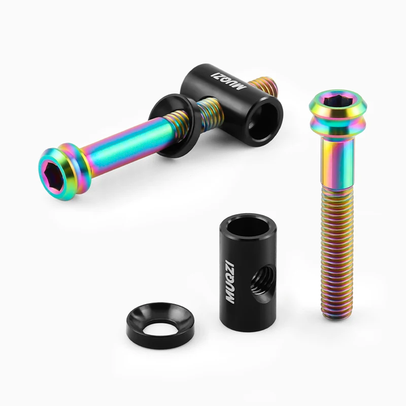 Bullone per bicicletta, M5 x 30/35/40 mm, bulloni in titanio per reggisella di bicicletta, vite fissa a testa tonda per tubo sella della bicicletta