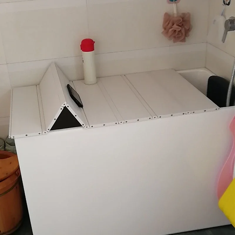 

Spa White Bathtub Tray Decorative Japanese Board Shower Bathroom Soap Tray Organizer Shelf Badwanne Ablage Bathtub Parts XY50BT